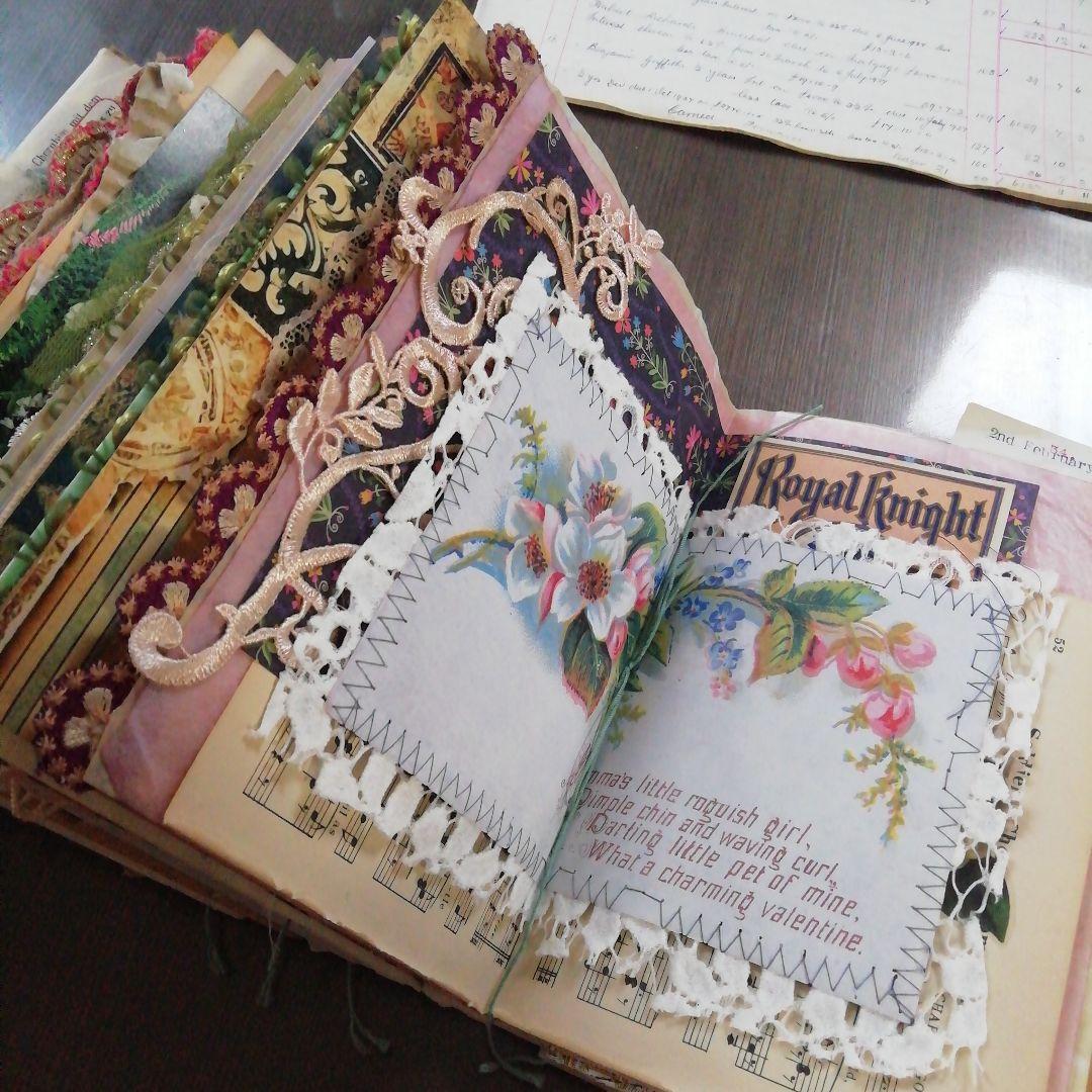 分厚ーーいジャンクジャーナル♡雑記帳　ヴィンテージ　植物　ブロカント