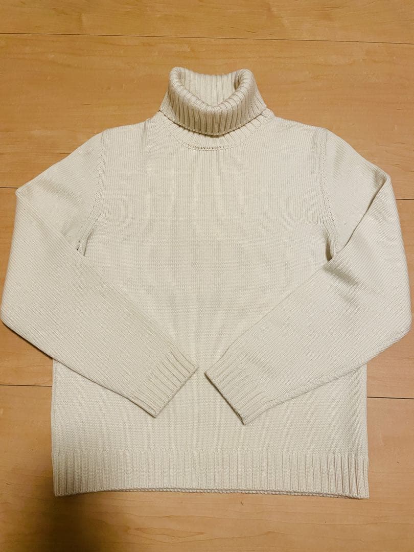 ZANONE 5ゲージ ソリッドウール タートルネックニット　オフホワイト46