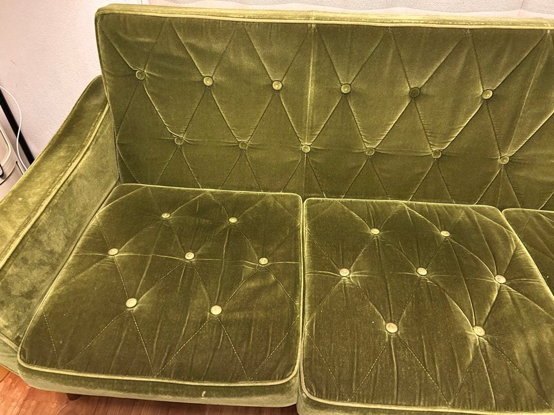 カリモク60 ロビーチェア　モケットグリーン