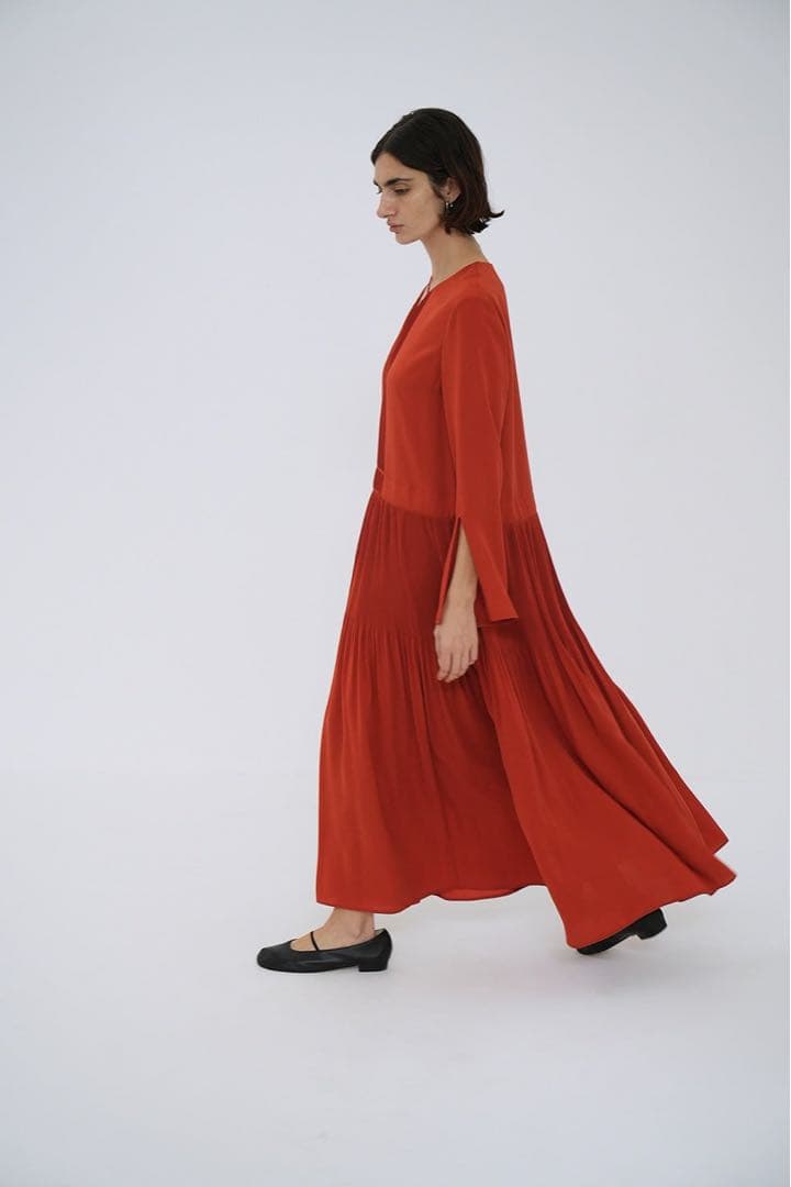 CLANE（クラネ） SLANT PINTUCK LOOSE ONEPIECE