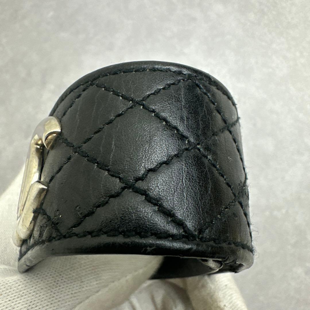 CHANEL シャネル バングル ブレスレット マトラッセ ココマーク ブラック