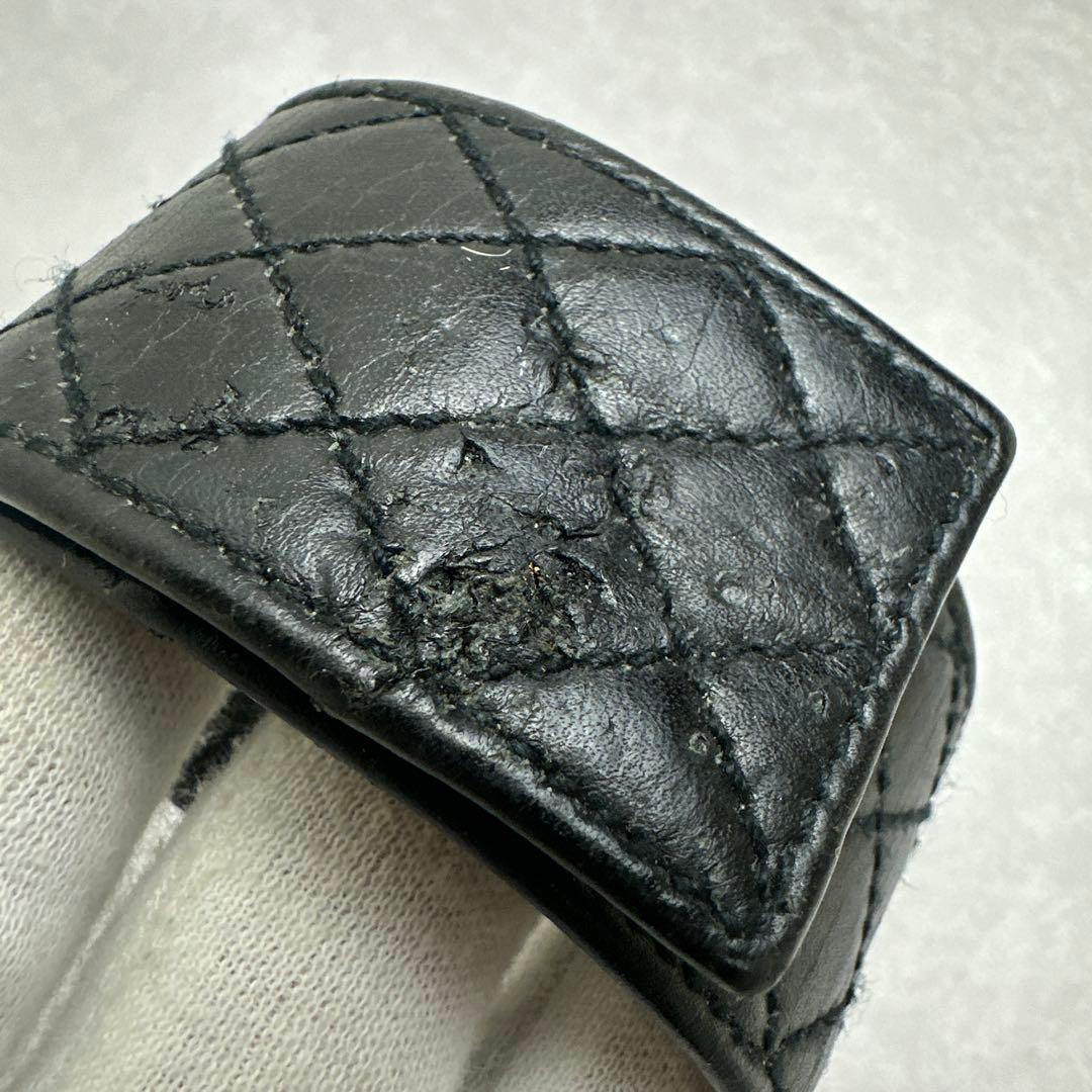 CHANEL シャネル バングル ブレスレット マトラッセ ココマーク ブラック