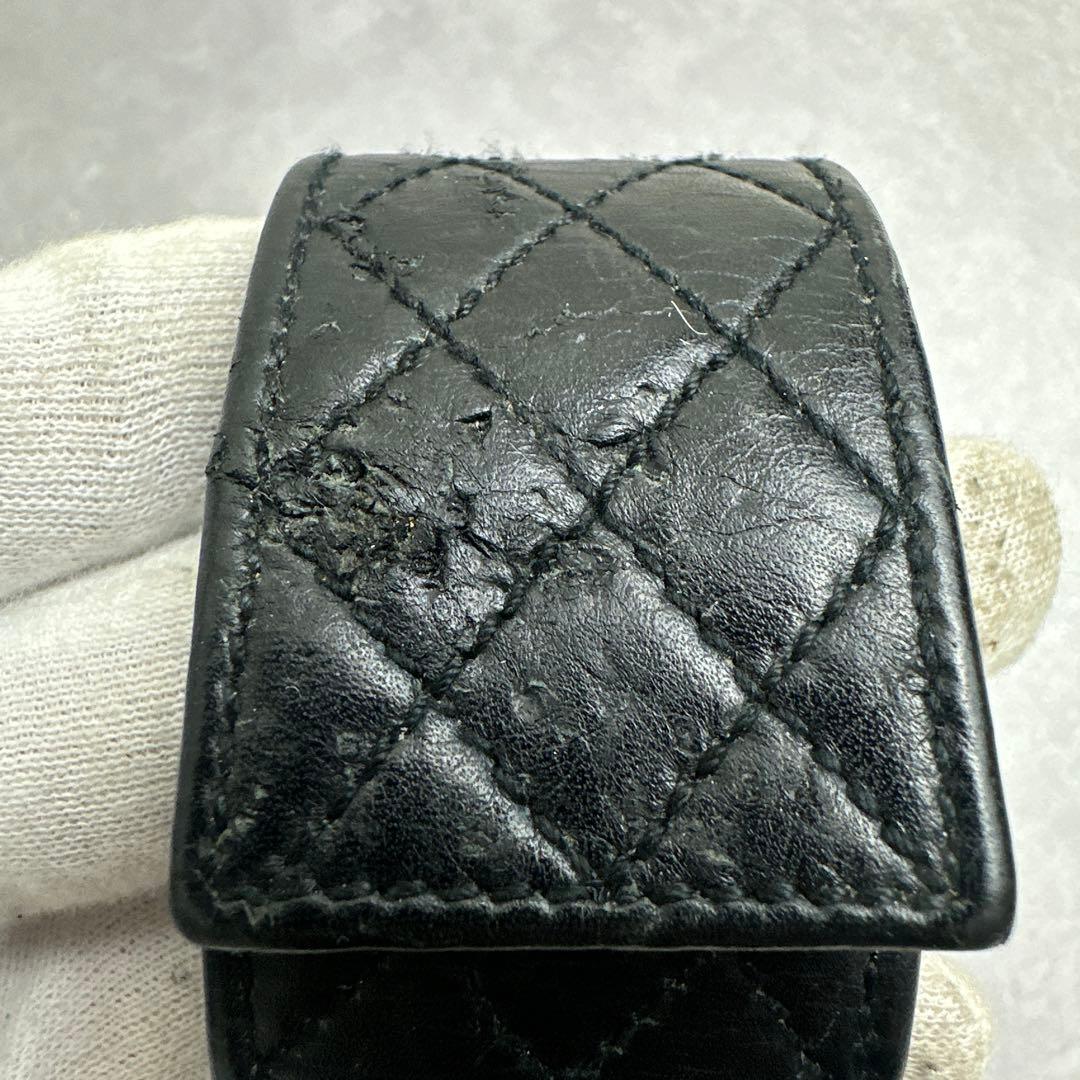 CHANEL シャネル バングル ブレスレット マトラッセ ココマーク ブラック