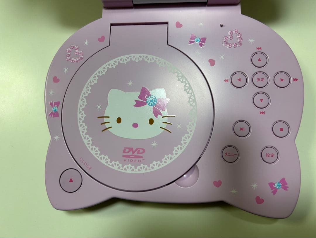 ハローキティ　フェイス形　DVDプレーヤー　動作確認済み