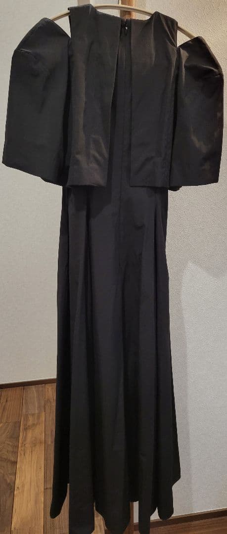 clane ブラック 半袖 ロングワンピース