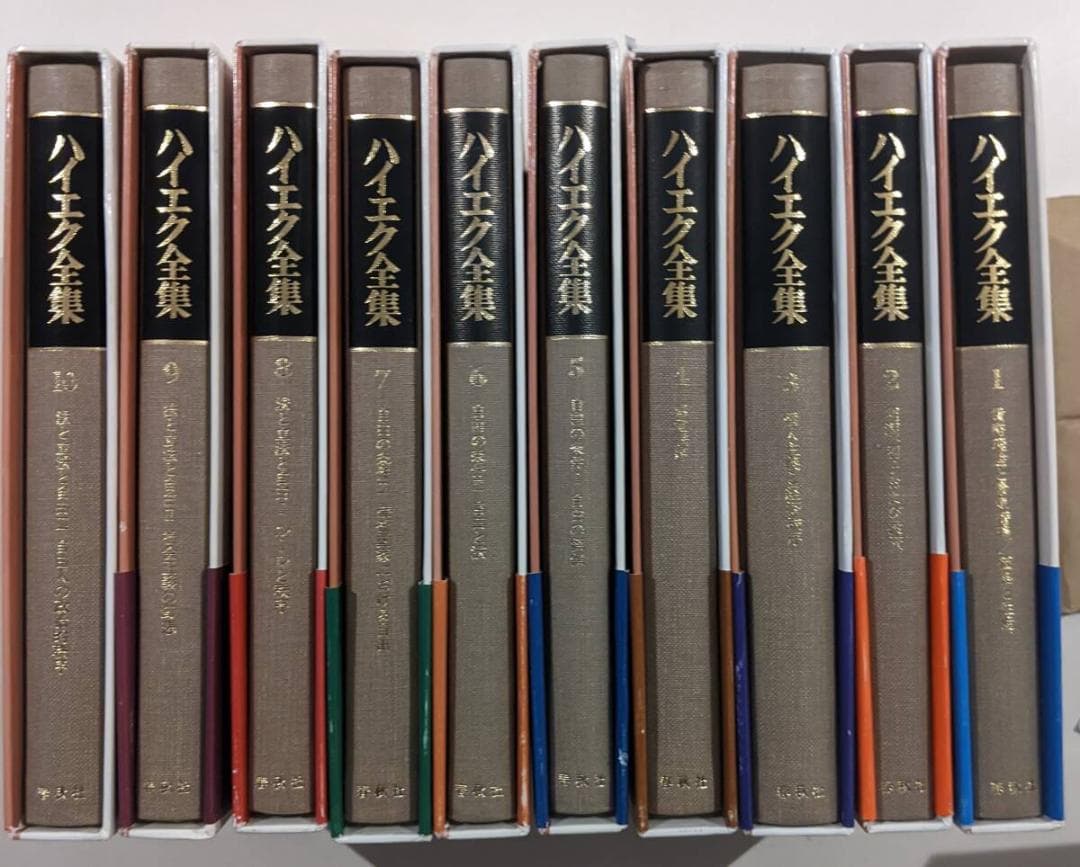 ハイエク全集　全10巻揃　月報10冊揃　旧版となりますが10巻揃いは貴重です。