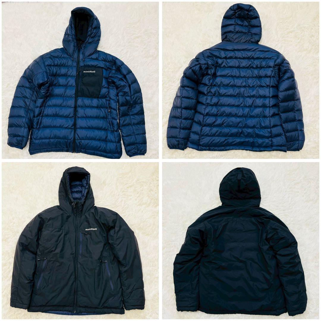 モンベル　コロラドパーカ　M　ブラック×ネイビー　リバーシブルスタッフバッグなし