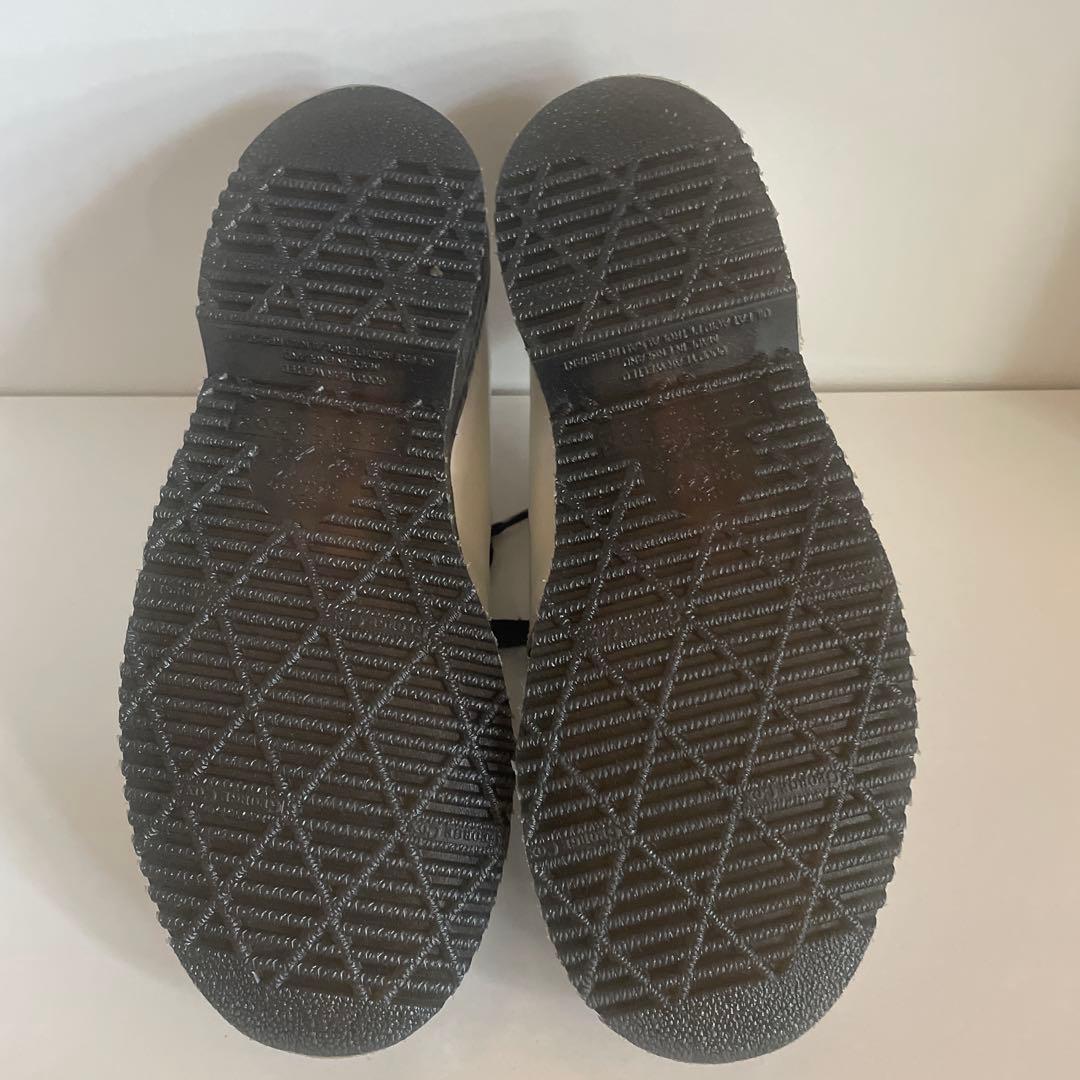 E COX ホワイトDリング編み込みシューズサイズUK3