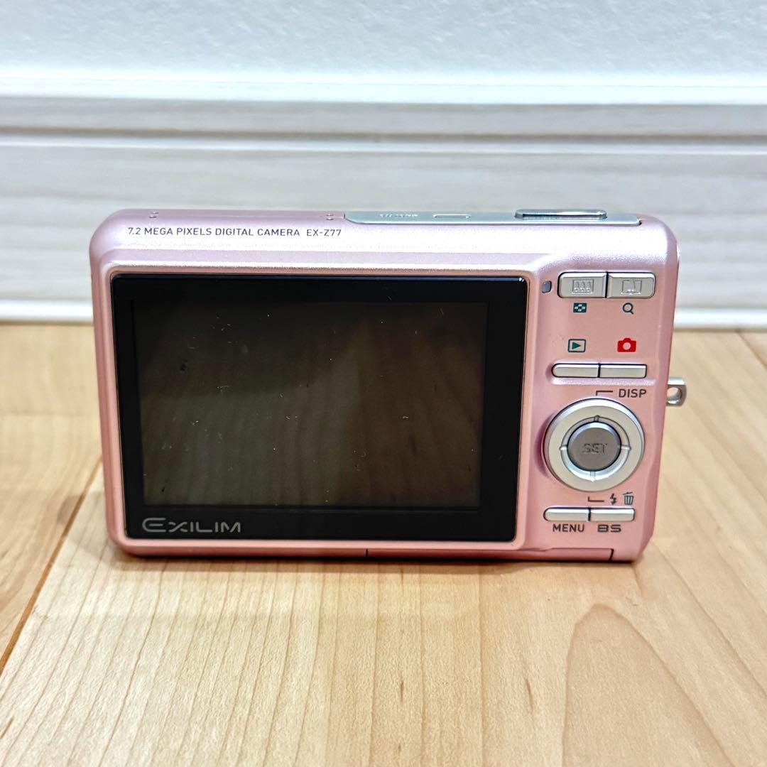 【美品】　CASIO カシオ　EXILIM EX-Z77 デジカメ　ピンク