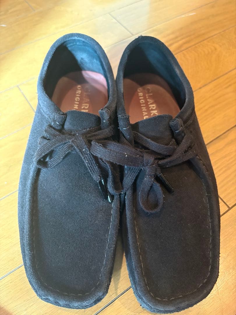 【即日配送】CLARKS wallabees ブラック　25cm