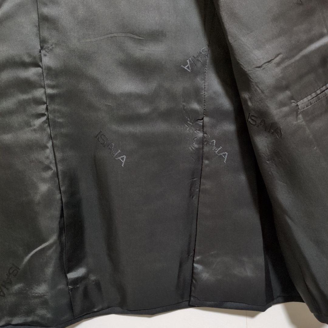 イザイア　スーツ　セットアップ　黒　super130‘s　イタリア製　54