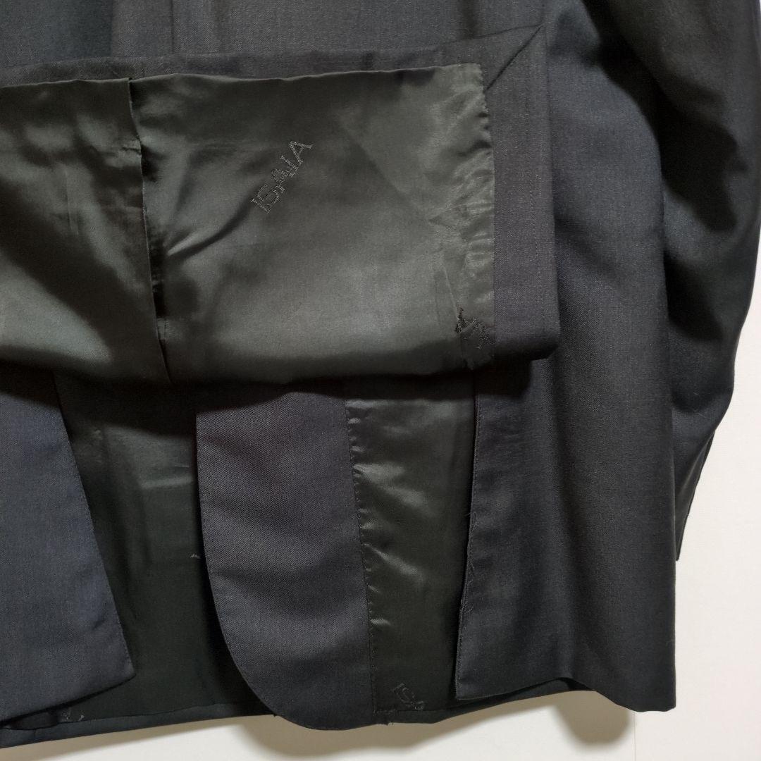 イザイア　スーツ　セットアップ　黒　super130‘s　イタリア製　54