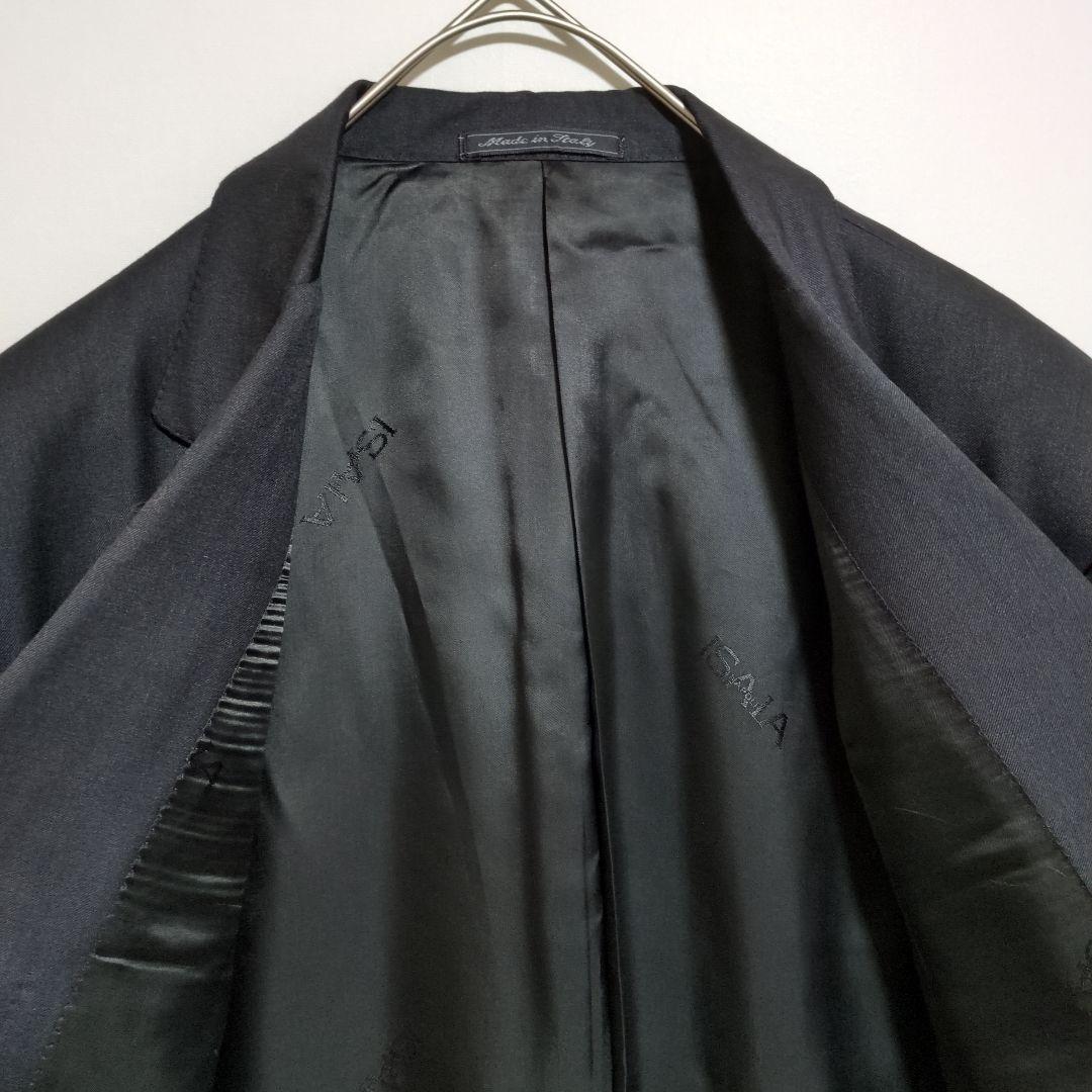 イザイア　スーツ　セットアップ　黒　super130‘s　イタリア製　54