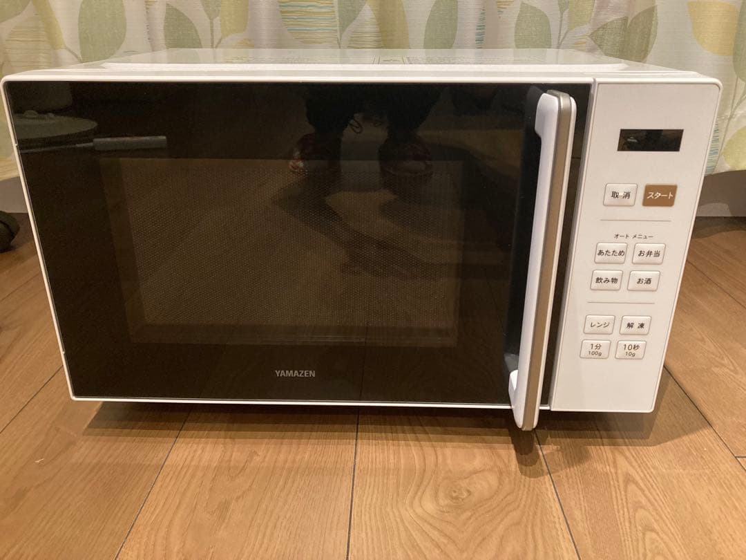 【送料込美品】2024年製 山善 フラット電子レンジ PRW-F180(W)