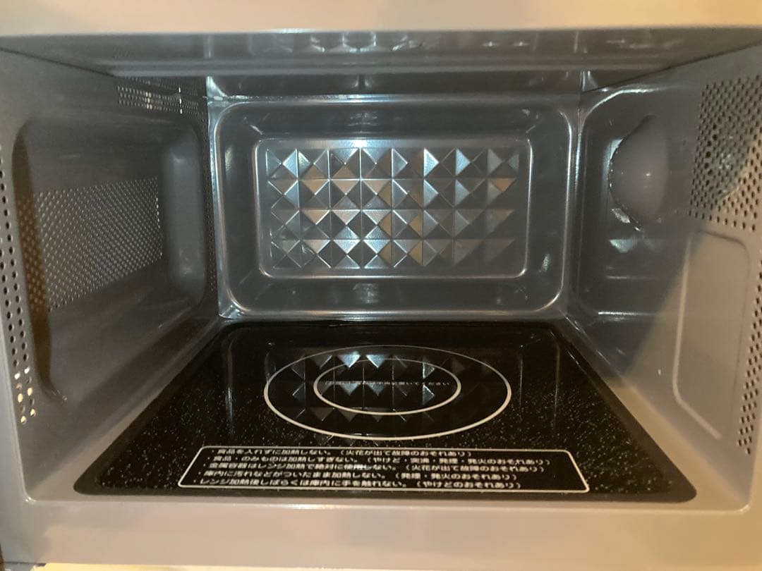 【送料込美品】2024年製 山善 フラット電子レンジ PRW-F180(W)