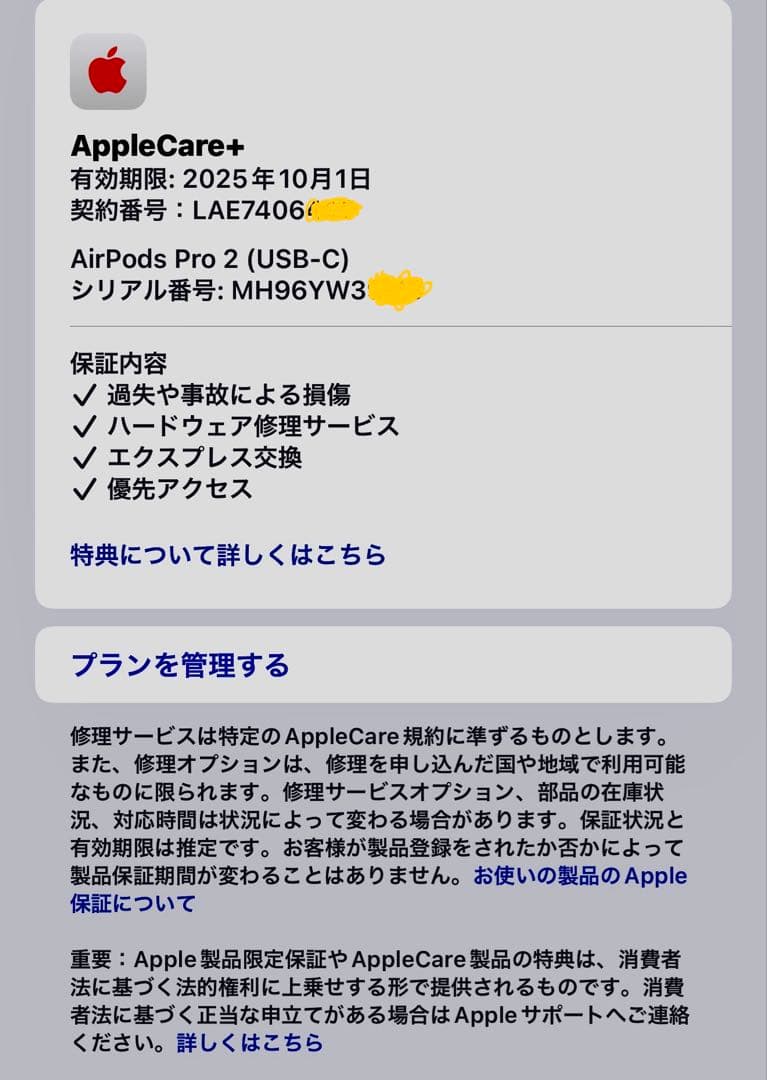 美品　AirPods Pro 2 (USB-C) 本体