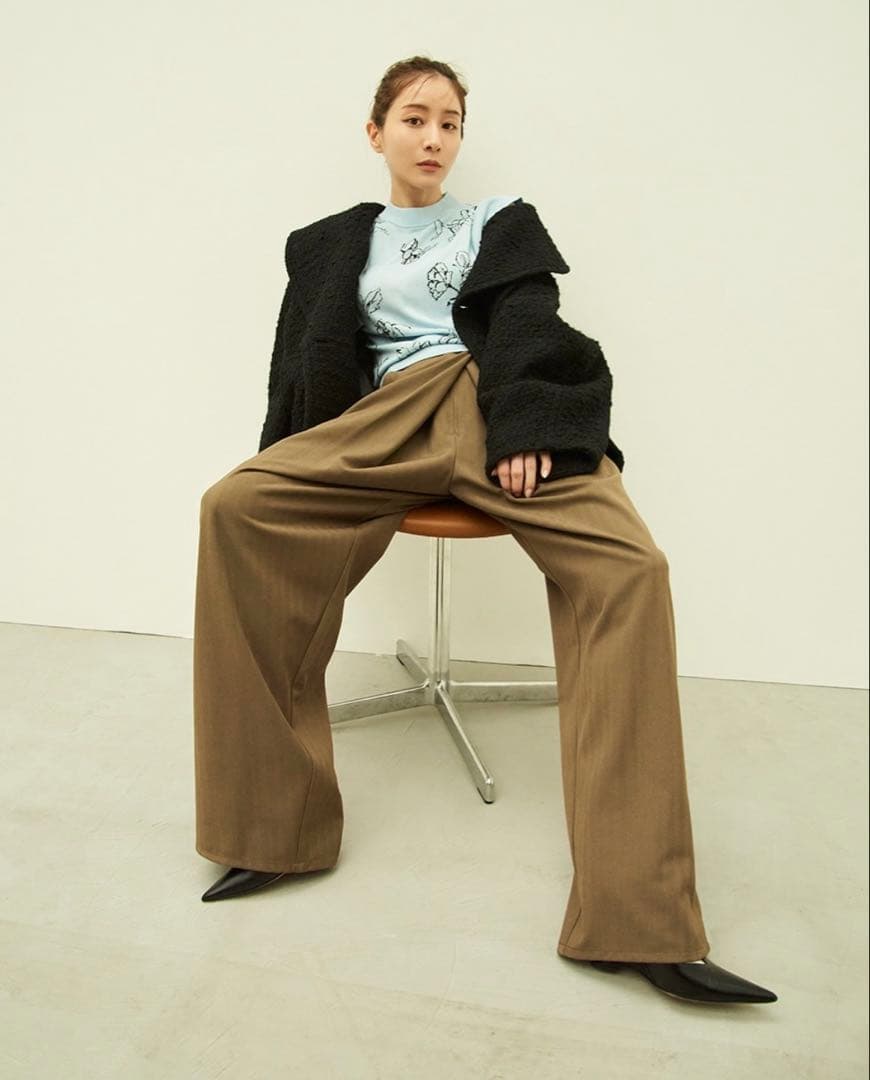 clane 田中みな実コラボパンツ　ベージュサイズ2