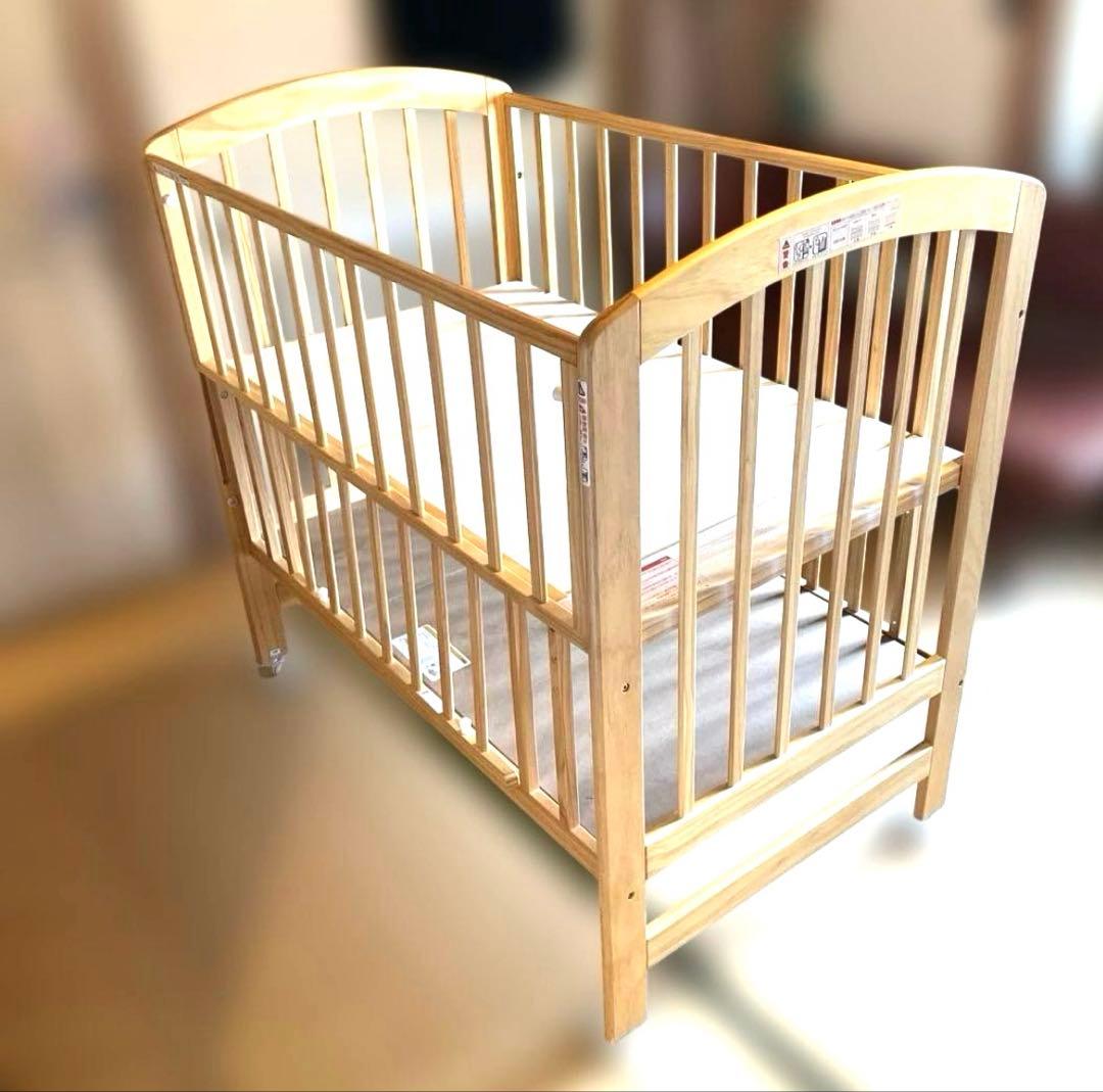 カトージ　ベビーベッド　レギュラー　ハイタイプ　ナチュラル♦︎送料込み