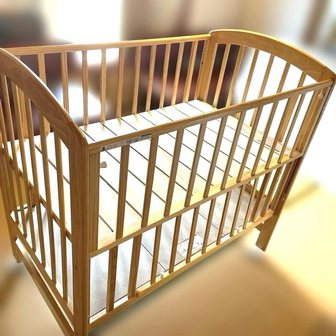 カトージ　ベビーベッド　レギュラー　ハイタイプ　ナチュラル♦︎送料込み