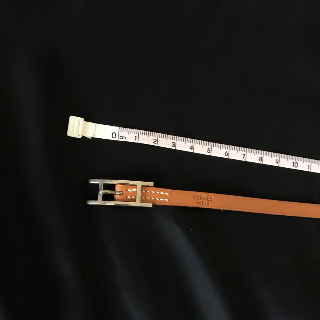 【美品】HERMES レザーブレスレット バングル ビーアピ ドゥブルトゥール
