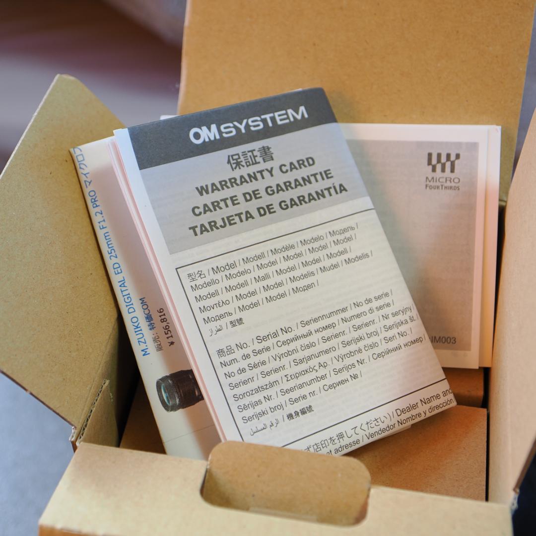 新品開封品 M.ZUIKO DIGITAL ED 25mm F1.2 PRO