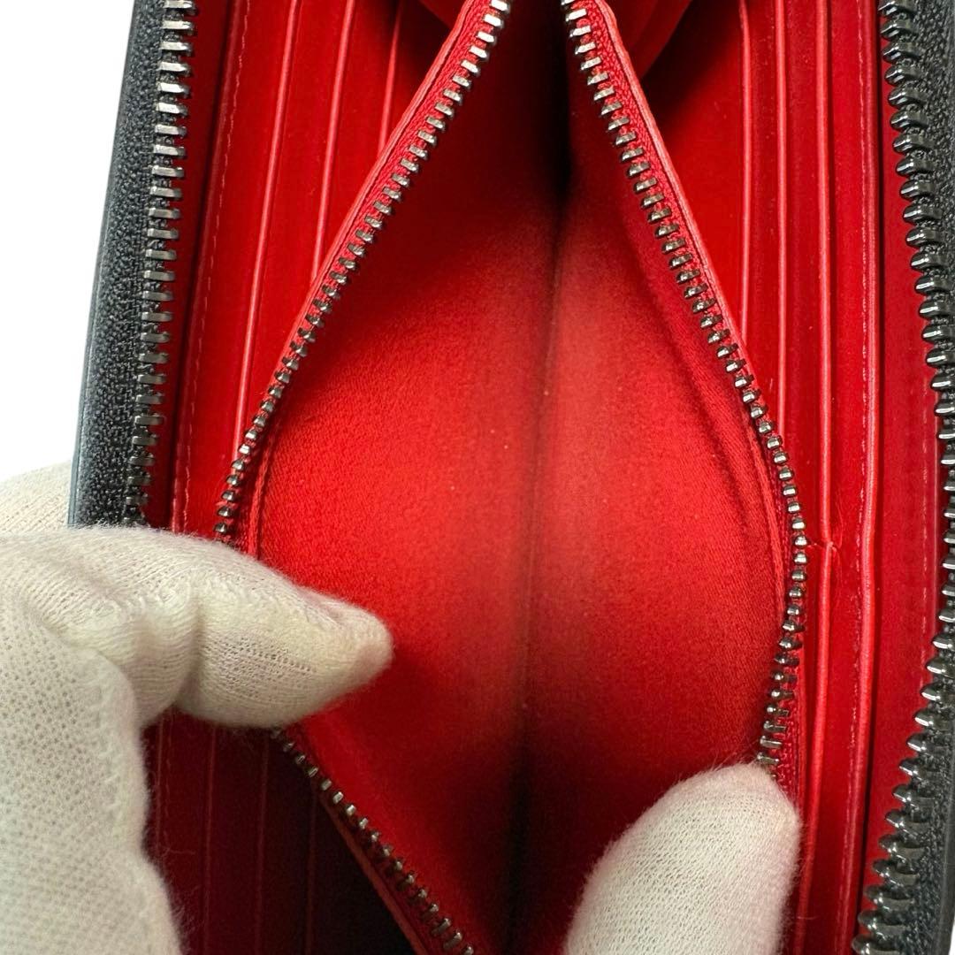 美品 クリスチャンルブタン パネトーネ マルチカラー ラウンドファスナー