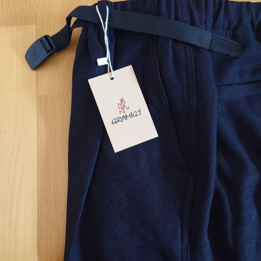 Begin別注 超キレイに穿けるテーパードスラックス ウールタッチ　ブラック　M