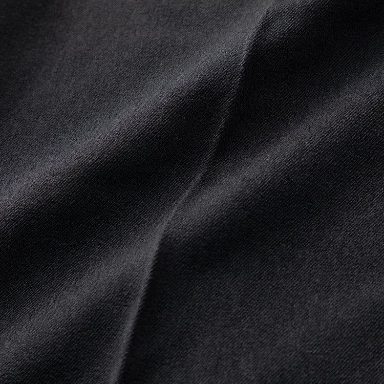 Begin別注 超キレイに穿けるテーパードスラックス ウールタッチ　ブラック　M