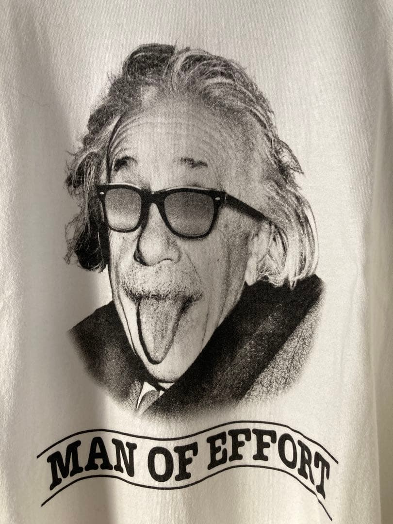 oblada オブラダ　アインシュタイン　ロングTシャツ　白