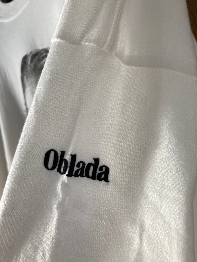 oblada オブラダ　アインシュタイン　ロングTシャツ　白