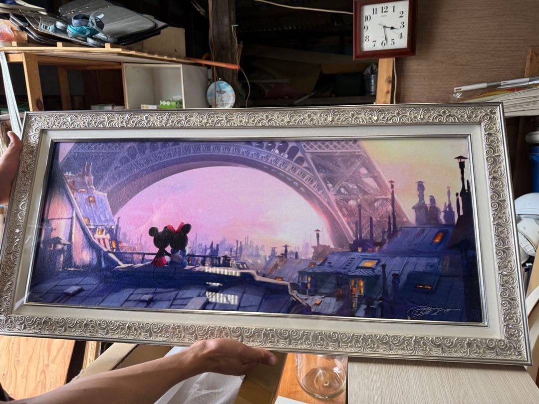 ステファンマーチンエアー ミッキーミニー絵画 ディズニー絵画