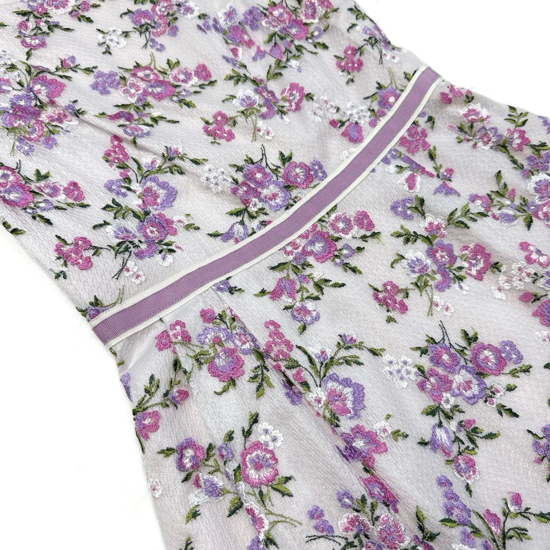 TOCCA トッカ CINI ドレス 花柄 刺繍 ワンピース フレア 0 ピンク