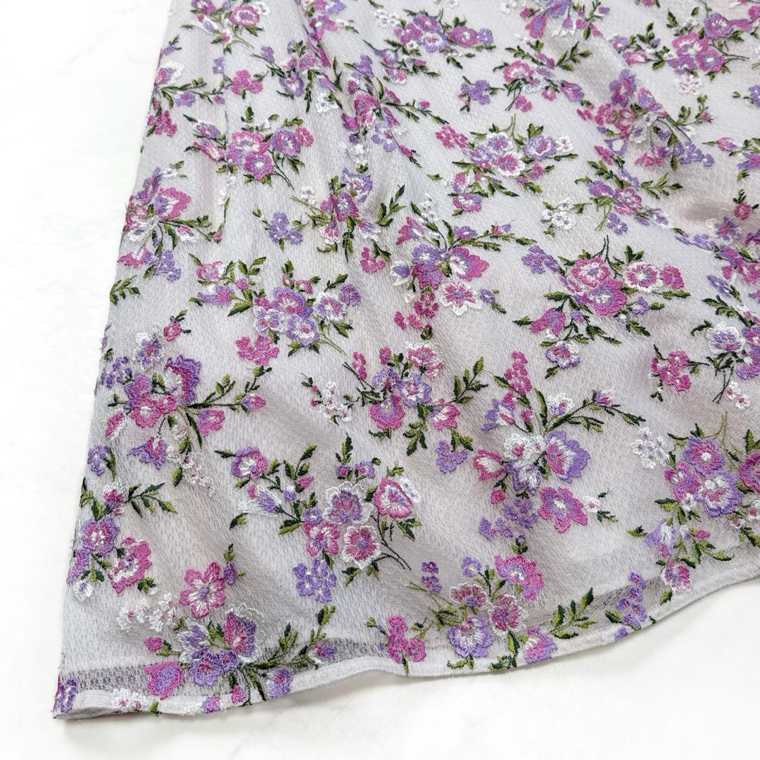 TOCCA トッカ CINI ドレス 花柄 刺繍 ワンピース フレア 0 ピンク