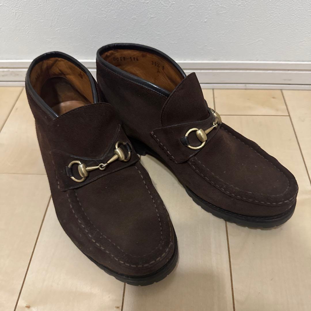 GUCCI スウェードブーツ　ビットモカシン
