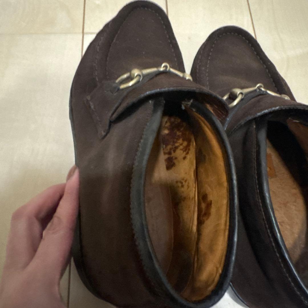 GUCCI スウェードブーツ　ビットモカシン