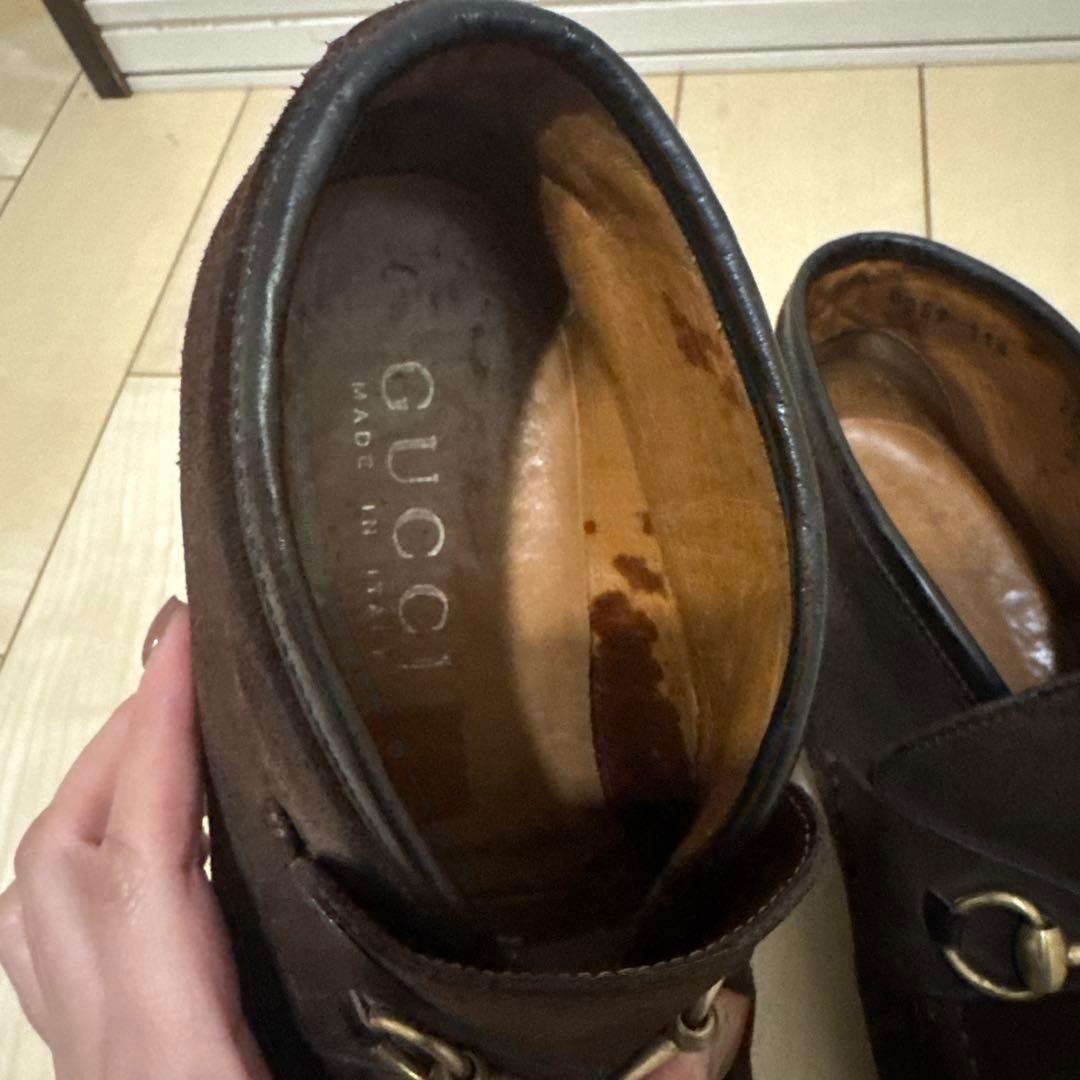 GUCCI スウェードブーツ　ビットモカシン