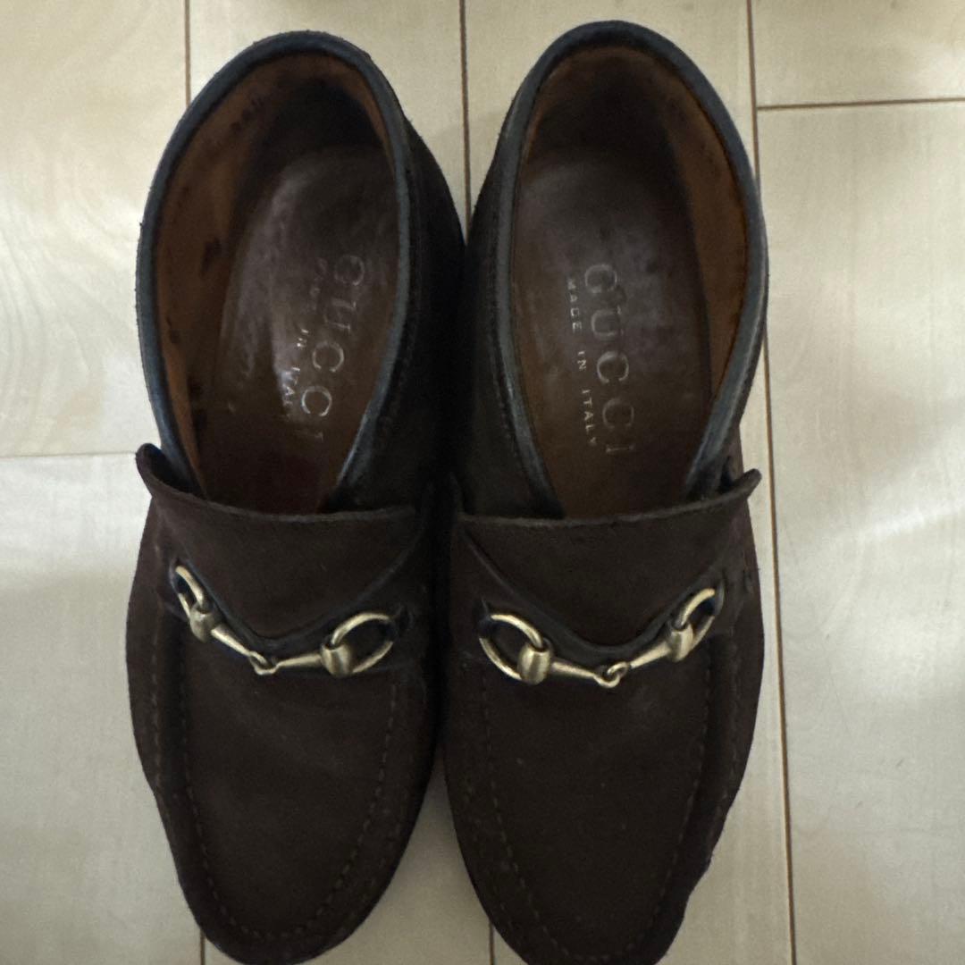 GUCCI スウェードブーツ　ビットモカシン