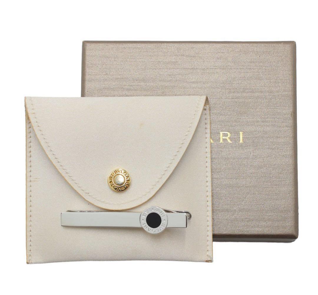 N2688 ブルガリ ブルガリブルガリ SV925×オニキスタイピンネクタイピン