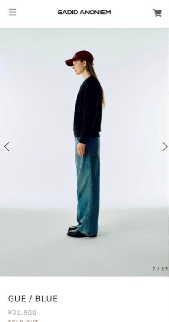 GADID ANONIEM GUE/BLUEデニム y2k