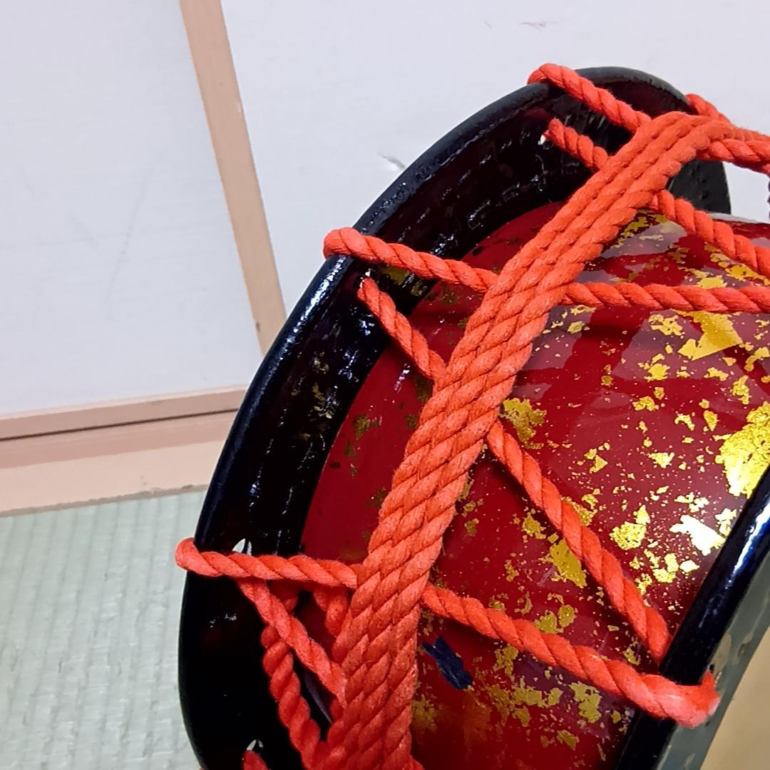 【月末特価】締太鼓　セット　和太鼓　和楽器　民謡　お祭り　舞台　台座・ケース付属