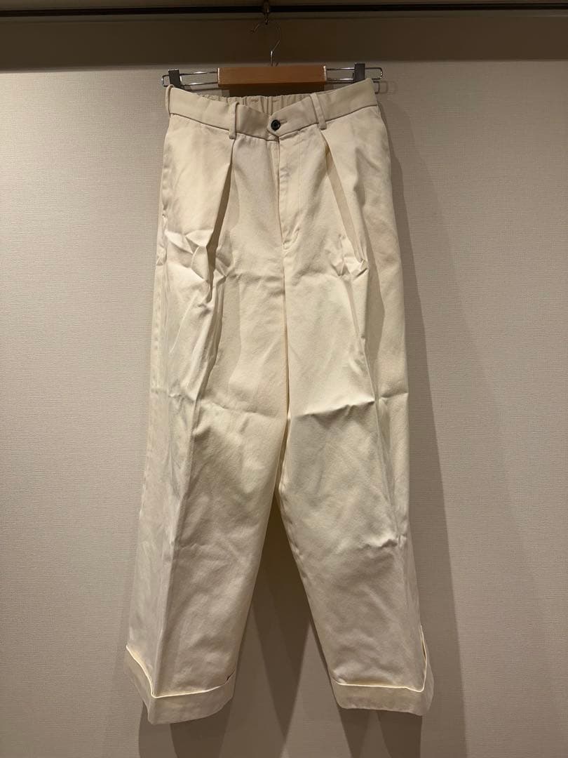 【markaware】PLEATED WIDE TROUSERS（白：2）