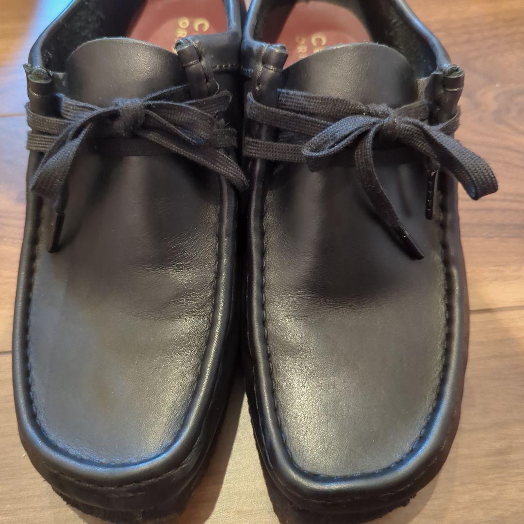 クラークス ワラビー　ブラックレザー　UK8.0
