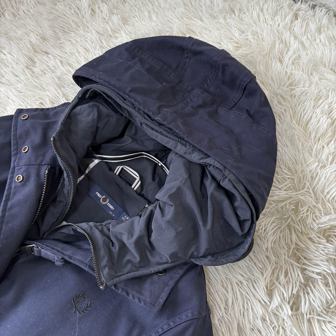 FRED PERRY✨5wayモッズダウンコート2点セット　ファーチェック　刺繍