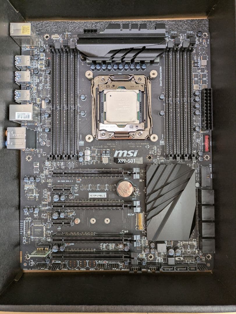 ASUS X99 マザーボード(6800K CPU、メモリ8GB×4付き)