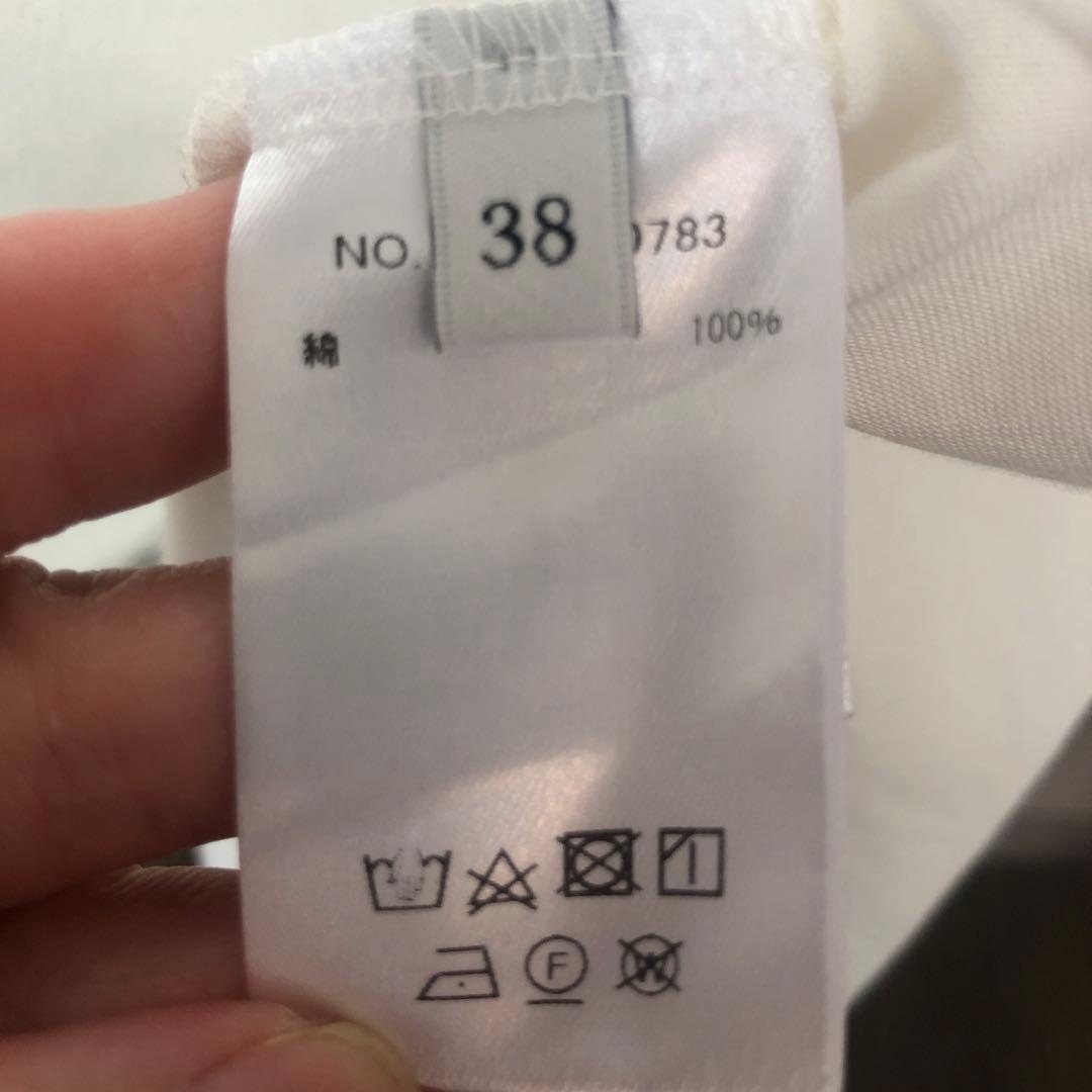 ロッタ様本日中ebure 白クリアギザコットン ロングフレアカットソ