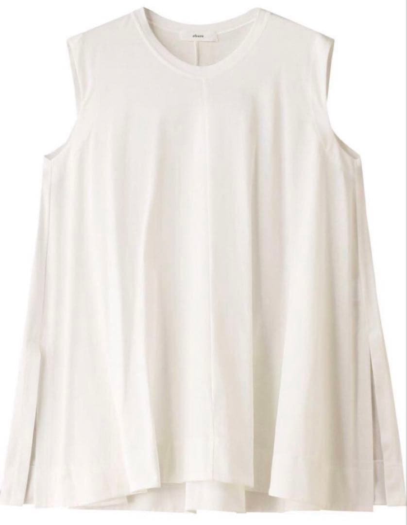 ロッタ様本日中ebure 白クリアギザコットン ロングフレアカットソ