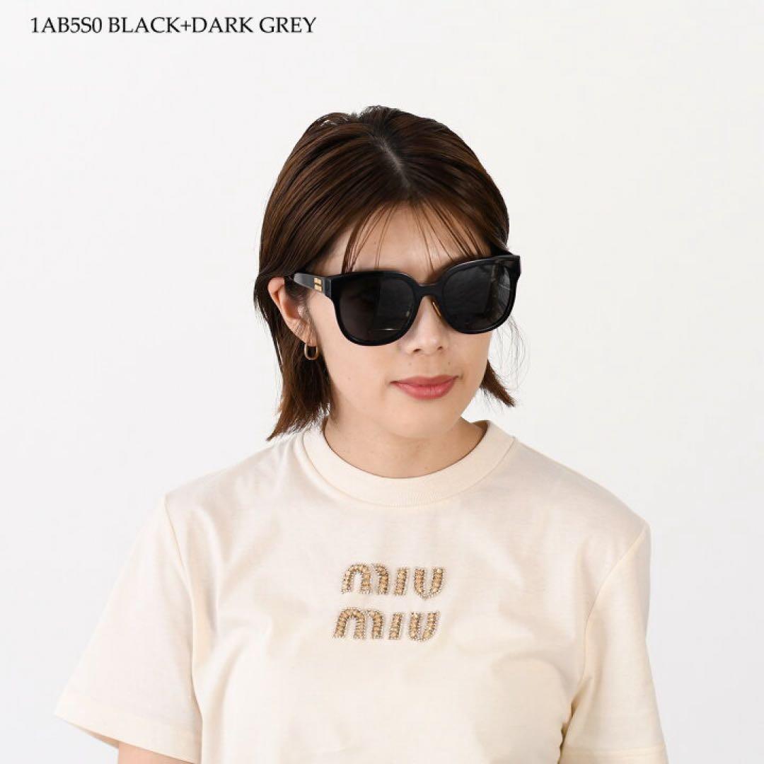 MIU MIU アイウェア ロゴ サングラスウェリントン メタルロゴ UVカット