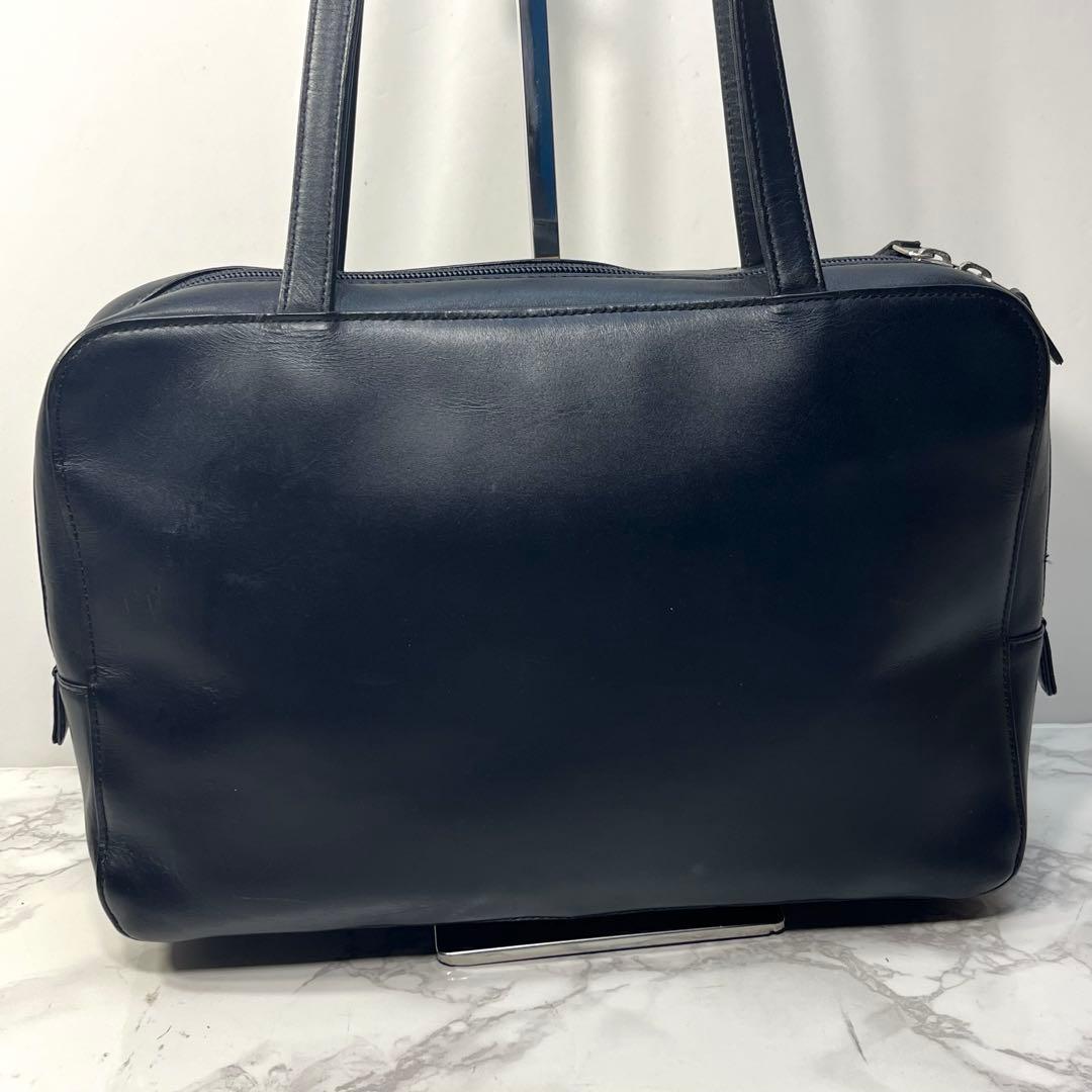 Y2K バーバリー ビジネスバッグ 牛革 黒 ノバチェック トートバッグ