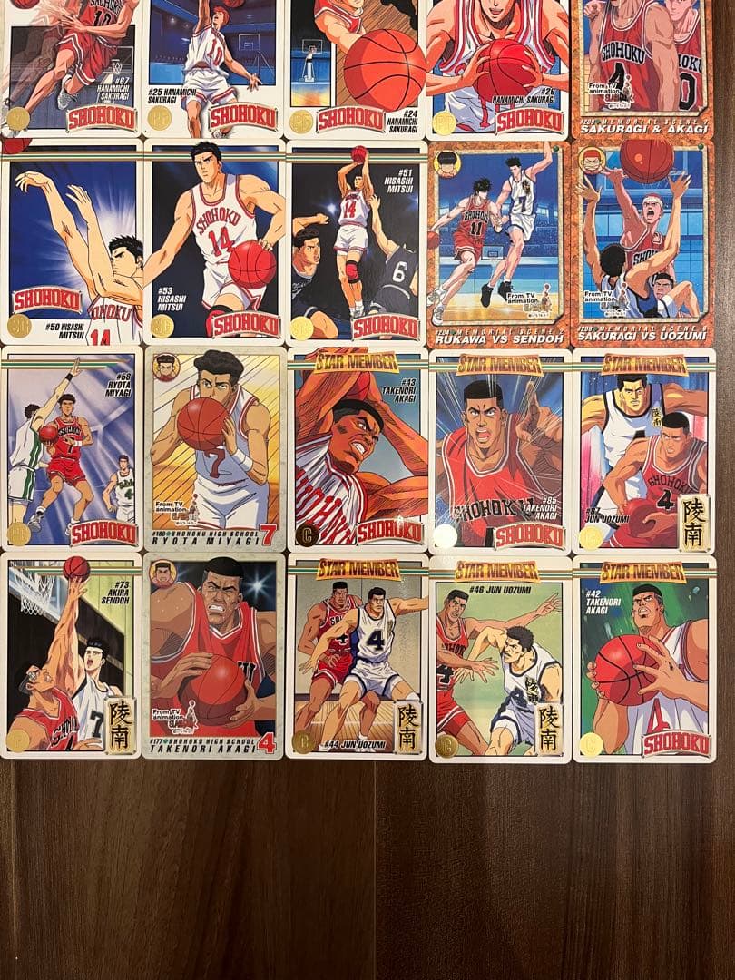 当時物レアスラムダンク　湘北高校42枚セット　カード　美品