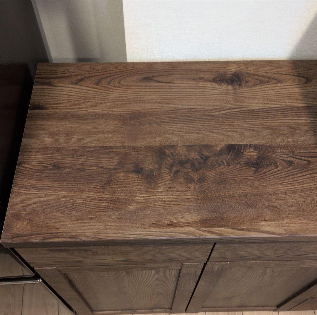 キッチンカウンター 食器棚 120cm 木製